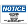 thumbnail image 1 of OSHA Notice Signs - No Trespassing Private Property Members Sign  | Extremely Durable Made in the USA Signs or Heavy Duty Vinyl label | Protect Your Construction Site, Warehouse &, 1 of 4