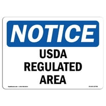 OSHA Notice Signs - USDA Regulated Area | Decal | Protect Your Business, Construction Site, Warehouse & Shop Area |  Made in the USA