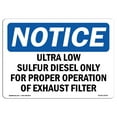 thumbnail image 1 of OSHA Notice Signs - Ultra Low Sulfur Diesel Only For Proper | Decal | Protect Your Business, Work Site, Warehouse |  Made in the USA, 1 of 4