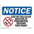 thumbnail image 1 of OSHA Notice Signs - Use Of Cellular Devices Is Prohibited Sign With Symbol | Decal | Protect Your Business, Work Site |  Made in the USA, 1 of 3