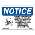 thumbnail image 1 of OSHA Notice Signs - Using A Generator Indoors Will Sign With Symbol  | Extremely Durable Made in the USA Signs or Heavy Duty Vinyl label | Protect Your Warehouse & Business, 1 of 4