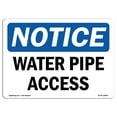 thumbnail image 1 of OSHA Notice Signs - Water Pipe Access | Decal | Protect Your Business, Construction Site, Warehouse & Shop Area |  Made in the USA, 1 of 4