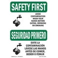 thumbnail image 1 of OSHA SAFETY FIRST Sign - Avoid Contamination Bilingual | Aluminum Sign | Protect Your Business, Construction Site, Warehouse & Shop Area | Made in the USA, 1 of 6
