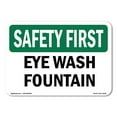 thumbnail image 1 of OSHA SAFETY FIRST Sign - Eye Wash Fountain | Decal | Protect Your Business, Construction Site, Warehouse & Shop Area | Made in the USA, 1 of 5