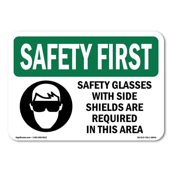 OSHA SAFETY FIRST Sign - Hard Hats Required During Overhead With Symbol ...