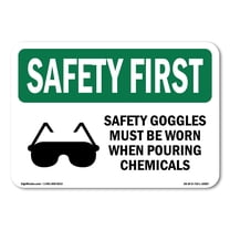 OSHA Danger Sign - Hard Hats Safety Glasses Required Beyond | Aluminum ...