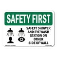 thumbnail image 1 of OSHA SAFETY FIRST Sign - Safety Shower And Eye Wash Station With Symbol | Plastic Sign | Protect Your Business, Work Site, Warehouse | Made in the USA, 1 of 5