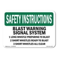 thumbnail image 1 of OSHA SAFETY INSTRUCTIONS Sign - Blast Warning Signal System 1 Long Whistle | Decal | Protect Your Business, Work Site, Warehouse | Made in the USA, 1 of 5