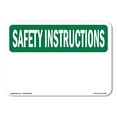 thumbnail image 1 of OSHA SAFETY INSTRUCTIONS Sign - SAFETY INSTRUCTIONS | Plastic Sign | Protect Your Business, Construction Site, Warehouse & Shop Area | Made in the USA, 1 of 5