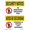 thumbnail image 1 of OSHA SECURITY NOTICE Sign - No Admittance Bilingual | Plastic Sign | Protect Your Business, Construction Site, Warehouse & Shop Area | Made in the USA, 1 of 5
