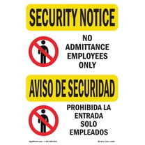 OSHA SECURITY NOTICE Sign - Security Badges Must Worn Bilingual ...