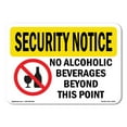 thumbnail image 1 of OSHA SECURITY NOTICE Sign - No Alcoholic Beverages | Aluminum Sign | Protect Your Business, Construction Site, Warehouse & Shop Area | Made in the USA, 1 of 6