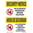 thumbnail image 1 of OSHA SECURITY NOTICE Sign - No Alcoholic Beverages Bilingual | Aluminum Sign | Protect Your Business, Work Site, Warehouse & Shop Area | Made in the USA, 1 of 6