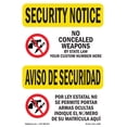 thumbnail image 1 of OSHA SECURITY NOTICE Sign - No Concealed Weapons Bilingual | Aluminum Sign | Protect Your Business, Work Site, Warehouse & Shop Area | Made in the USA, 1 of 6
