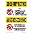 thumbnail image 1 of OSHA SECURITY NOTICE Sign - No Concealed Weapons Bilingual | Aluminum Sign | Protect Your Business, Work Site, Warehouse & Shop Area | Made in the USA, 1 of 6