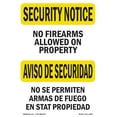 thumbnail image 1 of OSHA SECURITY NOTICE Sign - No Firearms On Property Bilingual | Aluminum Sign | Protect Your Business, Work Site, Warehouse & Shop Area | Made in the USA, 1 of 6