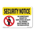 thumbnail image 1 of OSHA SECURITY NOTICE Sign - No Admittance Except Employees | Decal | Protect Your Business, Work Site, Warehouse & Shop Area | Made in the USA, 1 of 5
