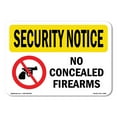 thumbnail image 1 of OSHA SECURITY NOTICE Sign - No Concealed Firearms | Decal | Protect Your Business, Construction Site, Warehouse & Shop Area | Made in the USA, 1 of 5