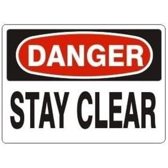 OSHA Safety Warning Metal Tin Sign, Danger Stay Clear No Admittance Restricted Area, 8 x 12 Inch, for Yard, Office, Indoor or Outdoor