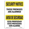 thumbnail image 1 of OSHA Security Notice Sign - These Premises Alarmed Bilingual, 1 of 1