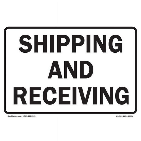 OSHA Shipping & Receiving Warehouse Sign