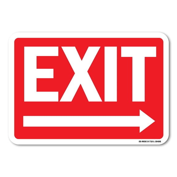 OSHA Sign - Exit Right | Plastic Sign | Protect Your Business, Work Site, Warehouse & Shop Area |  Made in the USA