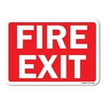 thumbnail image 1 of OSHA Sign - Fire Exit (white text on red background) | Plastic Sign | Protect Your Business, Work Site, Warehouse & Shop Area |  Made in the USA, 1 of 6