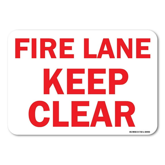OSHA Sign - Fire Lane Keep Clear | Plastic Sign | Protect Your Business, Work Site, Warehouse & Shop Area | Made in the USA