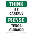 thumbnail image 1 of OSHA THINK Sign - Be Careful | Decal | Protect Your Business, Construction Site, Warehouse & Shop Area | Made in the USA, 1 of 5