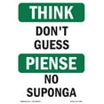 thumbnail image 1 of OSHA THINK Sign - Don't Guess | Decal | Protect Your Business, Construction Site, Warehouse & Shop Area | Made in the USA, 1 of 5
