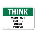 thumbnail image 1 of OSHA THINK Sign - There Is No Substitute For Safety | Aluminum Sign | Protect Your Business, Construction Site, Warehouse & Shop Area | Made in the USA, 1 of 6