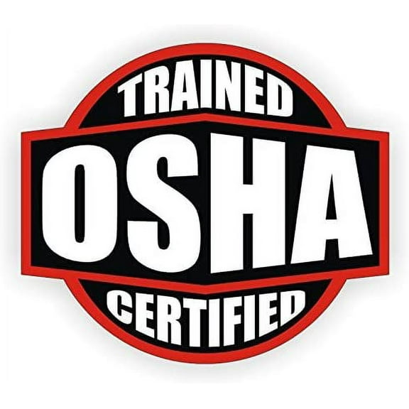 OSHA Trained Certified Hard Hat Sticker / Helmet Decal Label Lunch Tool Box Stickers | Size: 2"