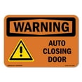thumbnail image 1 of OSHA WARNING Sign - Auto Closing Door | Decal | Protect Your Business, Construction Site, Warehouse & Shop Area | Made in the USA, 1 of 5