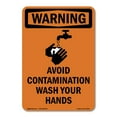 thumbnail image 1 of OSHA WARNING Sign - Avoid Contamination With Symbol | Decal | Protect Your Business, Construction Site, Warehouse & Shop Area | Made in the USA, 1 of 5