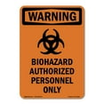 thumbnail image 1 of OSHA WARNING Sign - Biohazard Authorized With Symbol | Decal | Protect Your Business, Construction Site, Warehouse & Shop Area | Made in the USA, 1 of 5