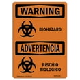thumbnail image 1 of OSHA WARNING Sign - Biohazard Bilingual | Aluminum Sign | Protect Your Business, Construction Site, Warehouse & Shop Area | Made in the USA, 1 of 6
