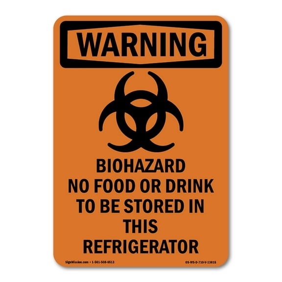OSHA WARNING Sign - Biohazard With Symbol | Decal | Protect Your Business, Construction Site, Warehouse & Shop Area | Made in the USA