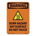 thumbnail image 1 of OSHA WARNING Sign - Burn Hazard Hot Surface With Symbol | Decal | Protect Your Business, Construction Site, Warehouse & Shop Area | Made in the USA, 1 of 5