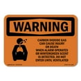 thumbnail image 1 of OSHA WARNING Sign - Carbon Dioxide Gas | Decal | Protect Your Business, Construction Site, Warehouse & Shop Area | Made in the USA, 1 of 5