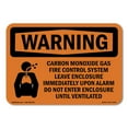 thumbnail image 1 of OSHA WARNING Sign - Carbon Dioxide Gas Fire With Symbol | Plastic Sign | Protect Your Business, Construction Site, Warehouse & Shop Area | Made in the USA, 1 of 5