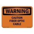 thumbnail image 1 of OSHA WARNING Sign - Caution Fiber Optic Cable | Plastic Sign | Protect Your Business, Construction Site, Warehouse & Shop Area | Made in the USA, 1 of 5