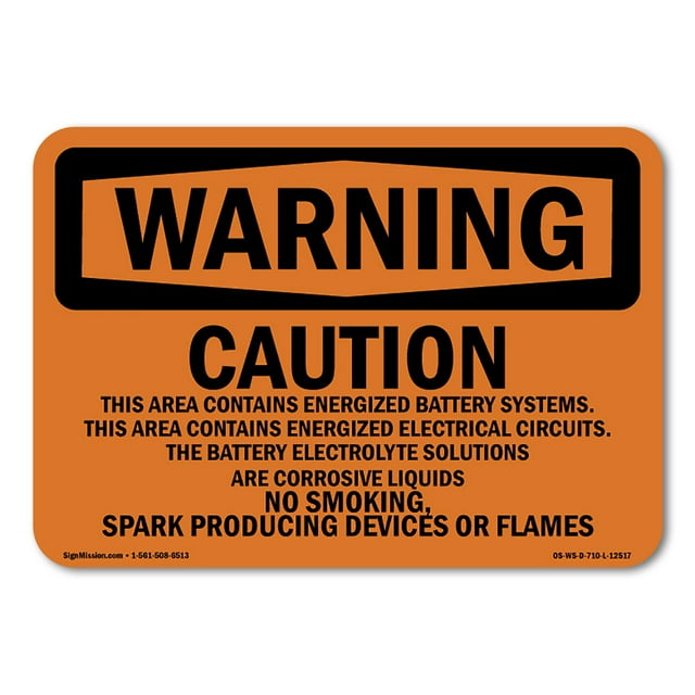OSHA WARNING Sign - Caution This Area Contains Energized | Decal | Protect Your Business, Work Site, Warehouse & Shop Area | Made in the USA