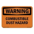 thumbnail image 1 of OSHA WARNING Sign - Combustible Dust Hazard | Plastic Sign | Protect Your Business, Construction Site, Warehouse & Shop Area | Made in the USA, 1 of 5