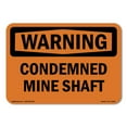 thumbnail image 1 of OSHA WARNING Sign - Condemned Mine Shaft | Decal | Protect Your Business, Construction Site, Warehouse & Shop Area | Made in the USA, 1 of 5