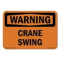 thumbnail image 1 of OSHA WARNING Sign - Crane Swing | Decal | Protect Your Business, Construction Site, Warehouse & Shop Area | Made in the USA, 1 of 5