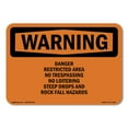 thumbnail image 1 of OSHA WARNING Sign - Danger Restricted Area No Trespassing No | Plastic Sign | Protect Your Business, Work Site, Warehouse & Shop Area | Made in the USA, 1 of 5