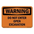 thumbnail image 1 of OSHA WARNING Sign - Do Not Enter Open Excavation | Plastic Sign | Protect Your Business, Construction Site, Warehouse & Shop Area | Made in the USA, 1 of 5