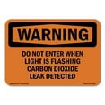 thumbnail image 1 of OSHA WARNING Sign - Do Not Enter When Light Is Flashing Carbon | Plastic Sign | Protect Your Business, Work Site, Warehouse & Shop Area | Made in the USA, 1 of 5