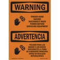 thumbnail image 1 of OSHA WARNING Sign - Finger - Hand Hazard Bilingual | Decal | Protect Your Business, Construction Site, Warehouse & Shop Area | Made in the USA, 1 of 5
