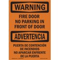 thumbnail image 1 of OSHA WARNING Sign - Fire Door No Parking Bilingual | Plastic Sign | Protect Your Business, Construction Site, Warehouse & Shop Area | Made in the USA, 1 of 5